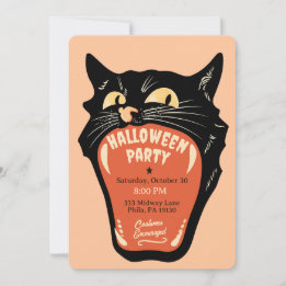 Carton de invitation pour fête d'Halloween à la bo