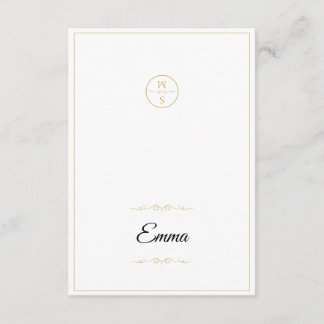 Carton de mariage à monogramme élégant, écriture o