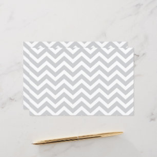 Carton de mariage Chevron Épais Gris & Blanc V1