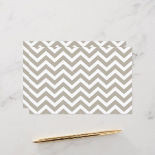 Carton de mariage Chevron épais gris et blanc V4