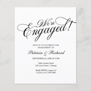 Carton de mariage Nous sommes fiancés Invitation à