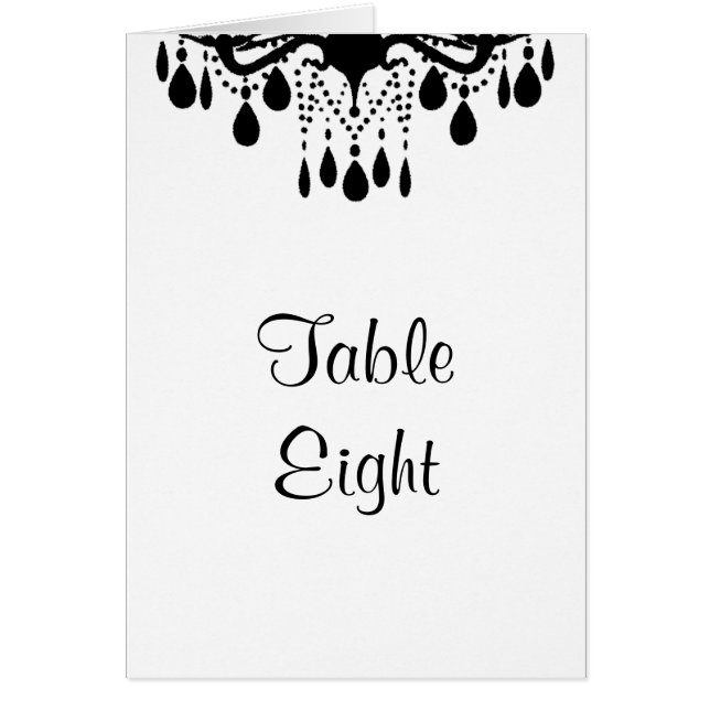 Carton de numéro de table de grande salle de bal ( (Devant)