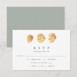 Carton de réponse de mariage élégant minimal coqui