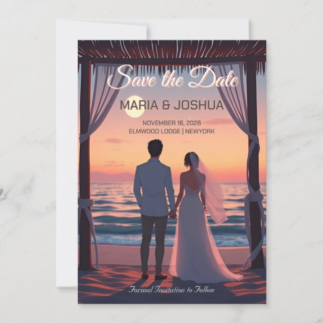 Carton de Save the Date Style Studio Ghibli (Devant)