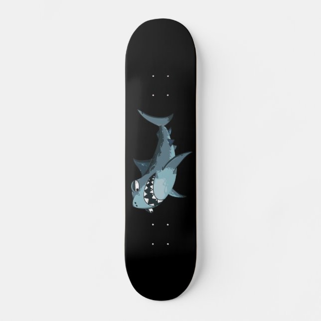 CARTON DE SKATEBOARD À REQUINS EN COURS (Recto)