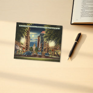 Carton de style vintage de rue de Savannah GA la n