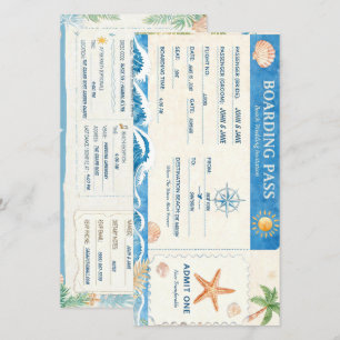 Carton d'embarquement Invitation de mariage de des