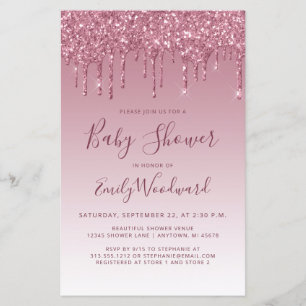 Carton d'invitation à une Baby Shower Burgundy à p