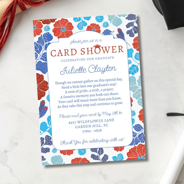Carton d'invitation à une douche de cartes de fin  (Créateur téléchargé)