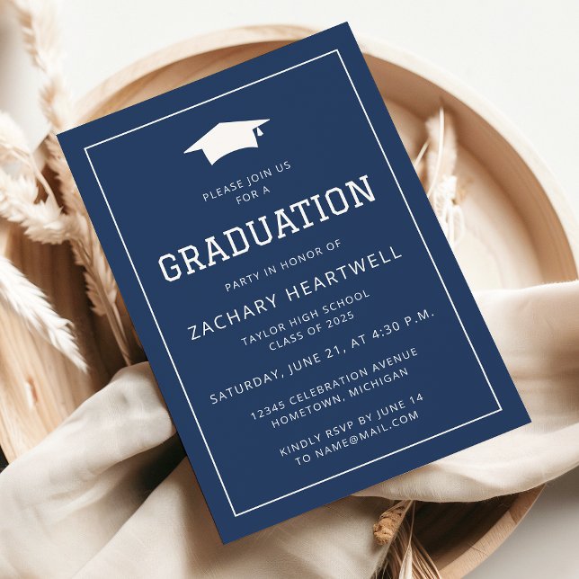Carton d'invitation à une fête de remise de diplôm (Créateur téléchargé)