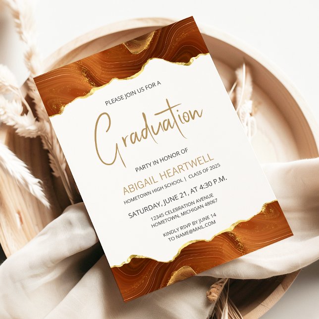 Carton d'invitation à une fête de remise de diplôm (Créateur téléchargé)