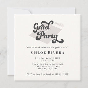 Carton d'invitation à une fête de remise de diplôm