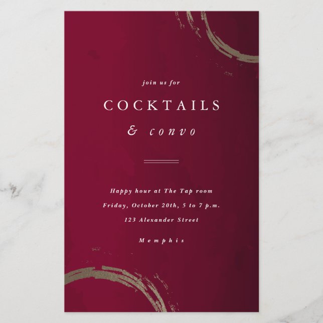 Carton d'invitation à une soirée cocktail Budget G (Devant)