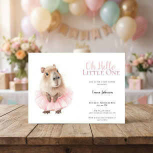 Carton d'invitation Baby Shower Capybara