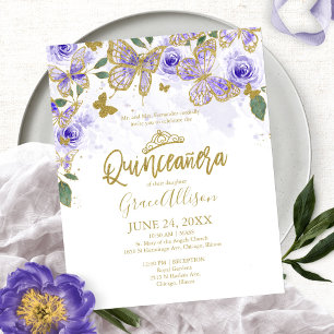 Carton d'invitation bilingue pour Quinceanera papi