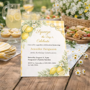 Carton d'invitation d'anniversaire de jardin d'été