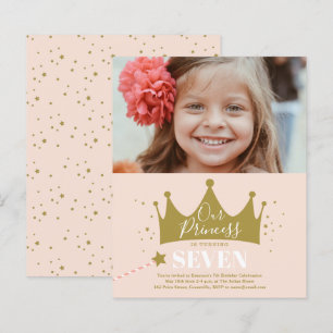 Carton d'invitation d'anniversaire moderne de prin
