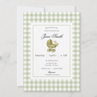 Carton d'invitation de baby shower pour chaton à c
