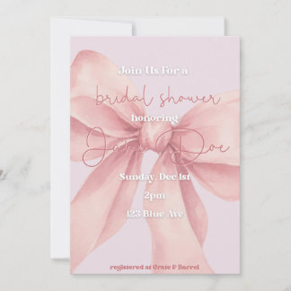 Carton d'invitation de fiançailles à thème rose