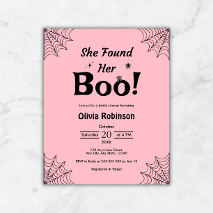Carton d'invitation de fiançailles d'Halloween ros