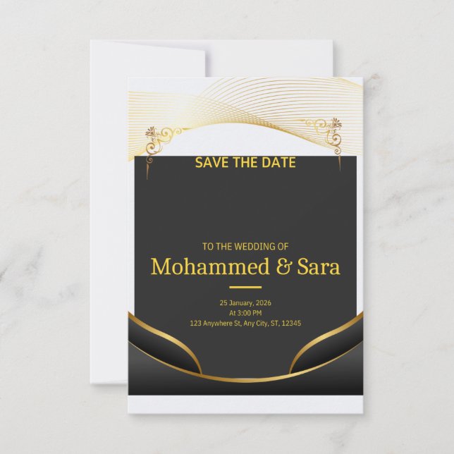 Carton d'invitation de mariage  (Devant)