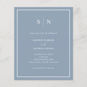 Carton d'invitation de mariage à budget avec code 