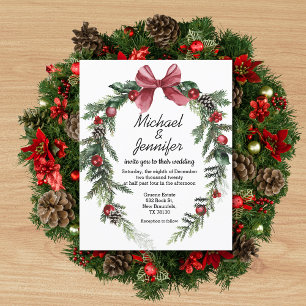 carton d'invitation de mariage à la verdure de noë