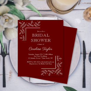 Carton d'invitation de mariage aux branches modern