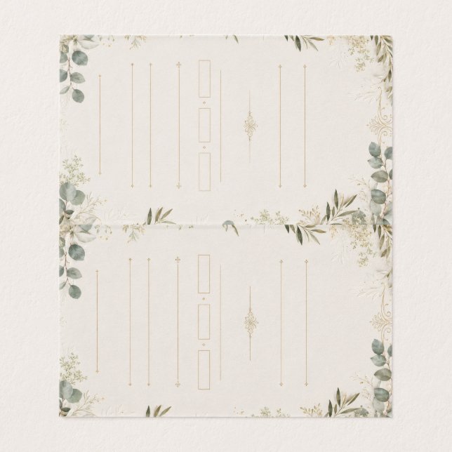 Carton d'invitation de mariage de luxe – style ivo (Inside Unfolded)