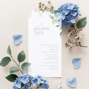 Carton d'invitation de mariage élégant aux hortens