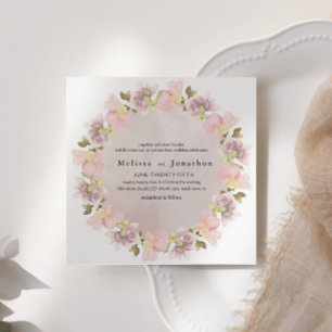 Carton d'invitation de mariage floral Magnolia Rou