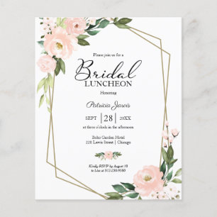 Carton d'invitation de mariage géométrique floral