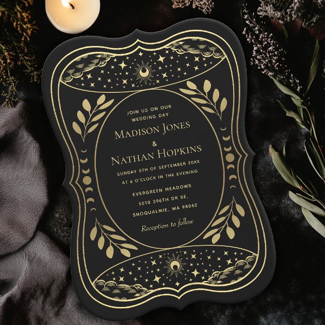 Carton d'invitation de mariage gothique carte de t (Créateur téléchargé)