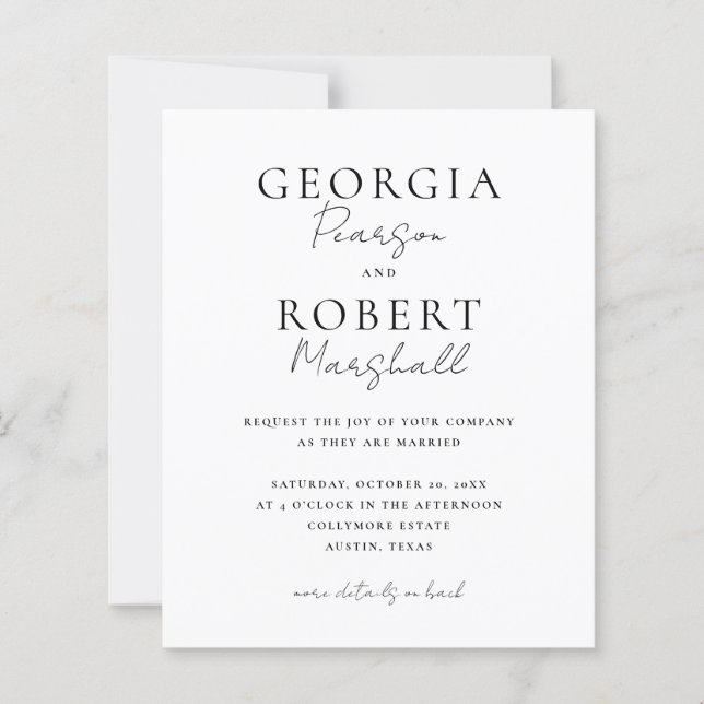 Carton d'invitation de mariage recto-verso abordab (Devant)