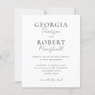 Carton d'invitation de mariage recto-verso abordab