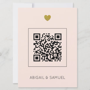 Carton d'invitation de mariage rose pastel budgéta