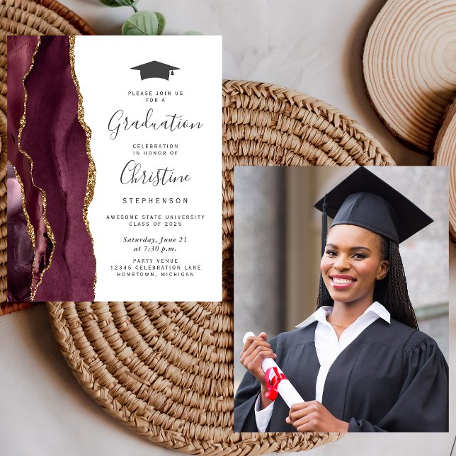 Carton d'invitation de remise de diplômes 2026 Bou (Créateur téléchargé)