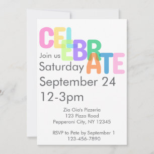 Carton d'invitation – Invitation pour toutes occas