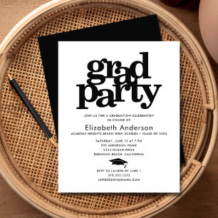 Carton d'invitation moderne pour une soirée de rem