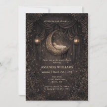 Carton d'invitation pour baby shower Croissant de