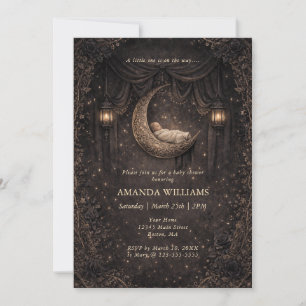 Carton d'invitation pour baby shower Croissant de