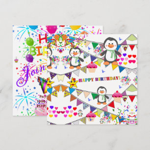 Carton d'invitation pour carte d'anniversaire Manc