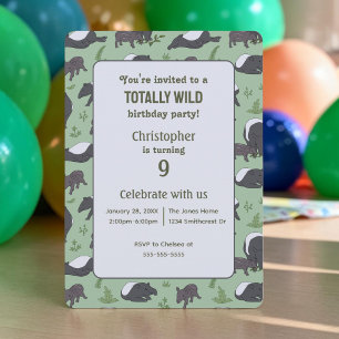 Carton d'invitation pour l'anniversaire de tapirs 