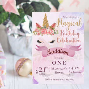 Carton d'invitation pour une fête d'anniversaire L