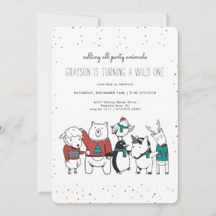 Carton d'invitation pour une fête de Noël déjantée