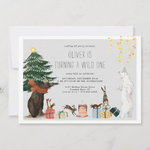 Carton d'invitation pour une fête de Noël déjantée