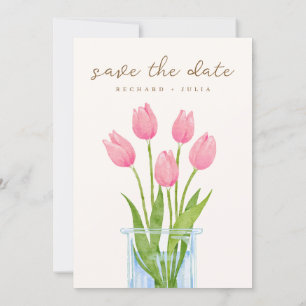 Carton d'invitation TULIP Save The Date / Fleurs à