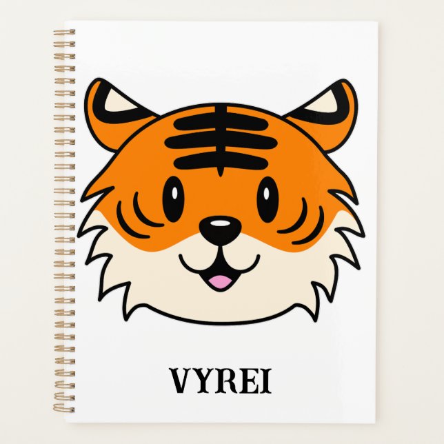 Carton doux et souriant tigre (Devant)