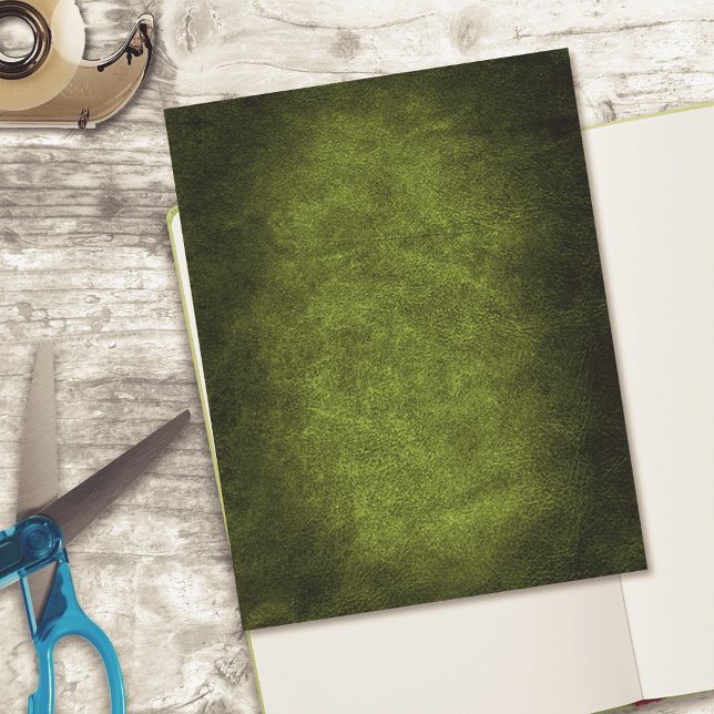 Carton en cuir vert vieilli Rustic Faux (Créateur téléchargé)