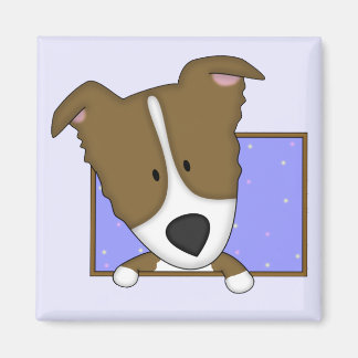 Carton encadré Bordure Brown Collie Magnet